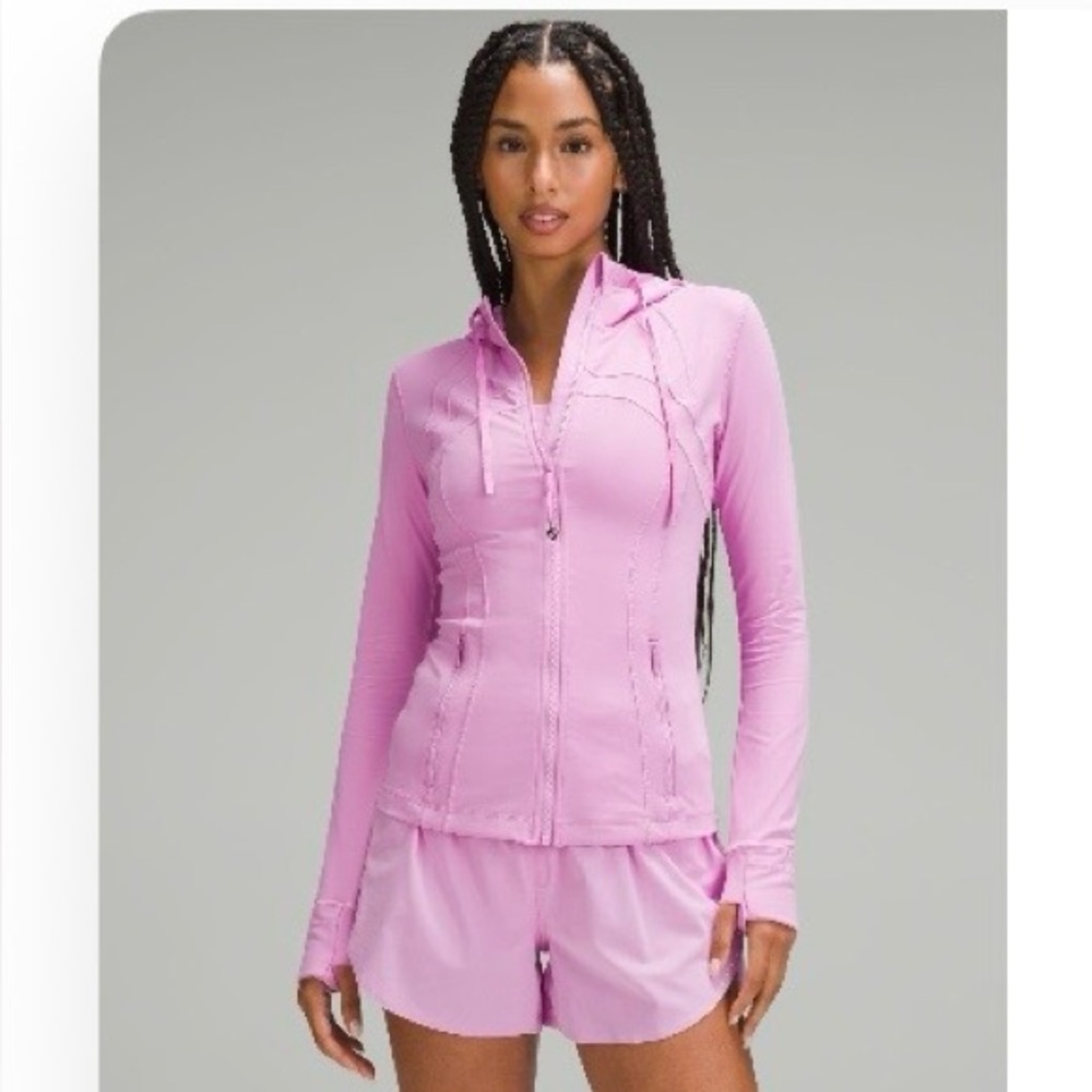 Lululemon Define Nulu Jacket Hooded - Dahlia Mauve Pink - Size 8 - New